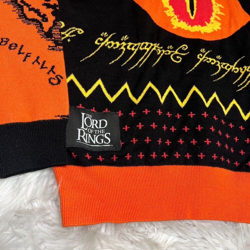 LORD OF THE RINGS EYE OF SAURON SWEATER LOTR - Picture 2 of 5